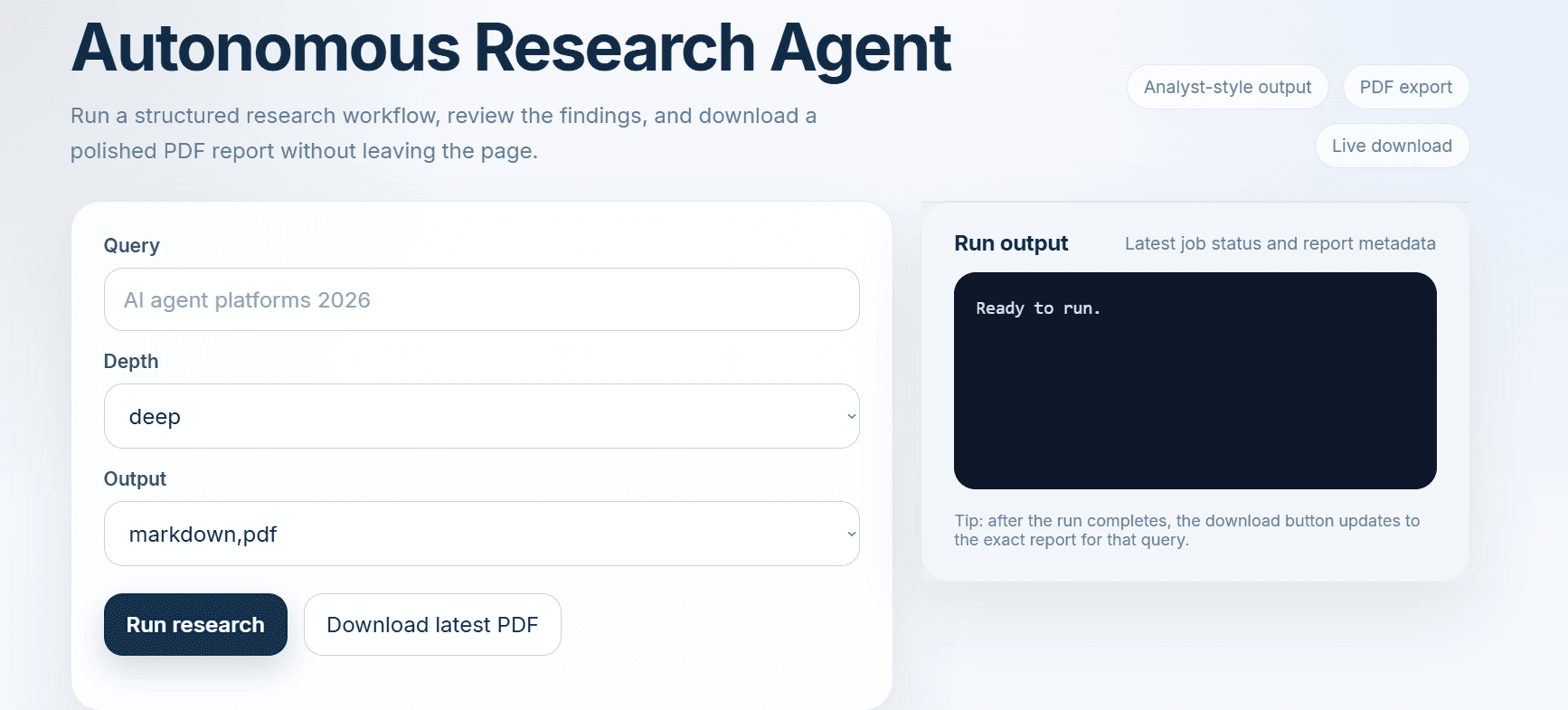 Autonomous Research Agent